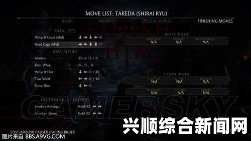 真人快打X武田出招表详解，如何熟练掌握武田的战斗技巧