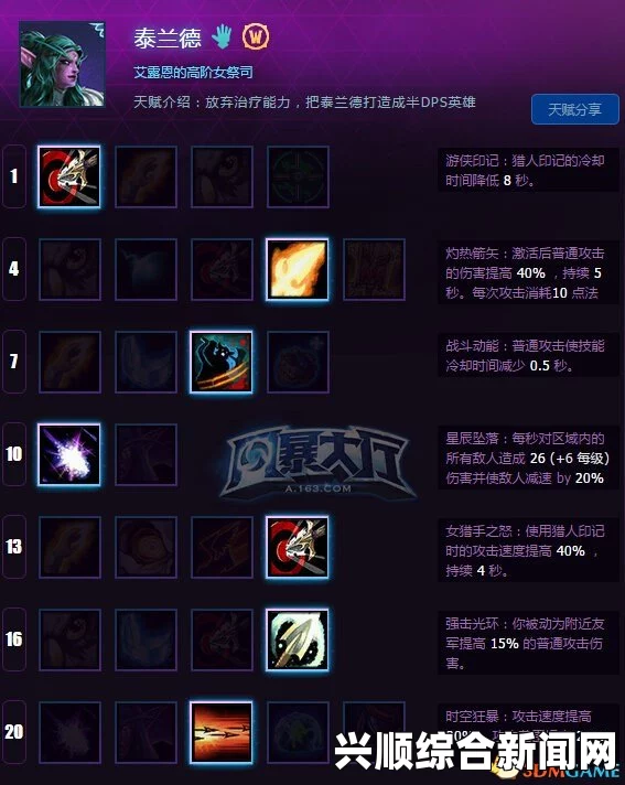 风暴英雄泰兰德天赋加点攻略—掌握Poke与大招流的精髓