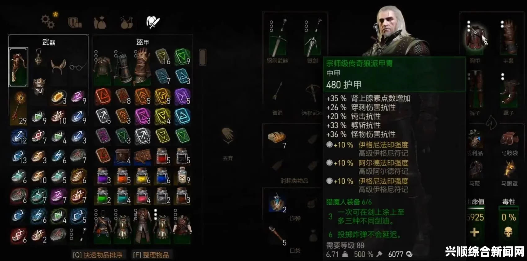 巫师3狂猎，狼学派装备属性及等级要求详解
