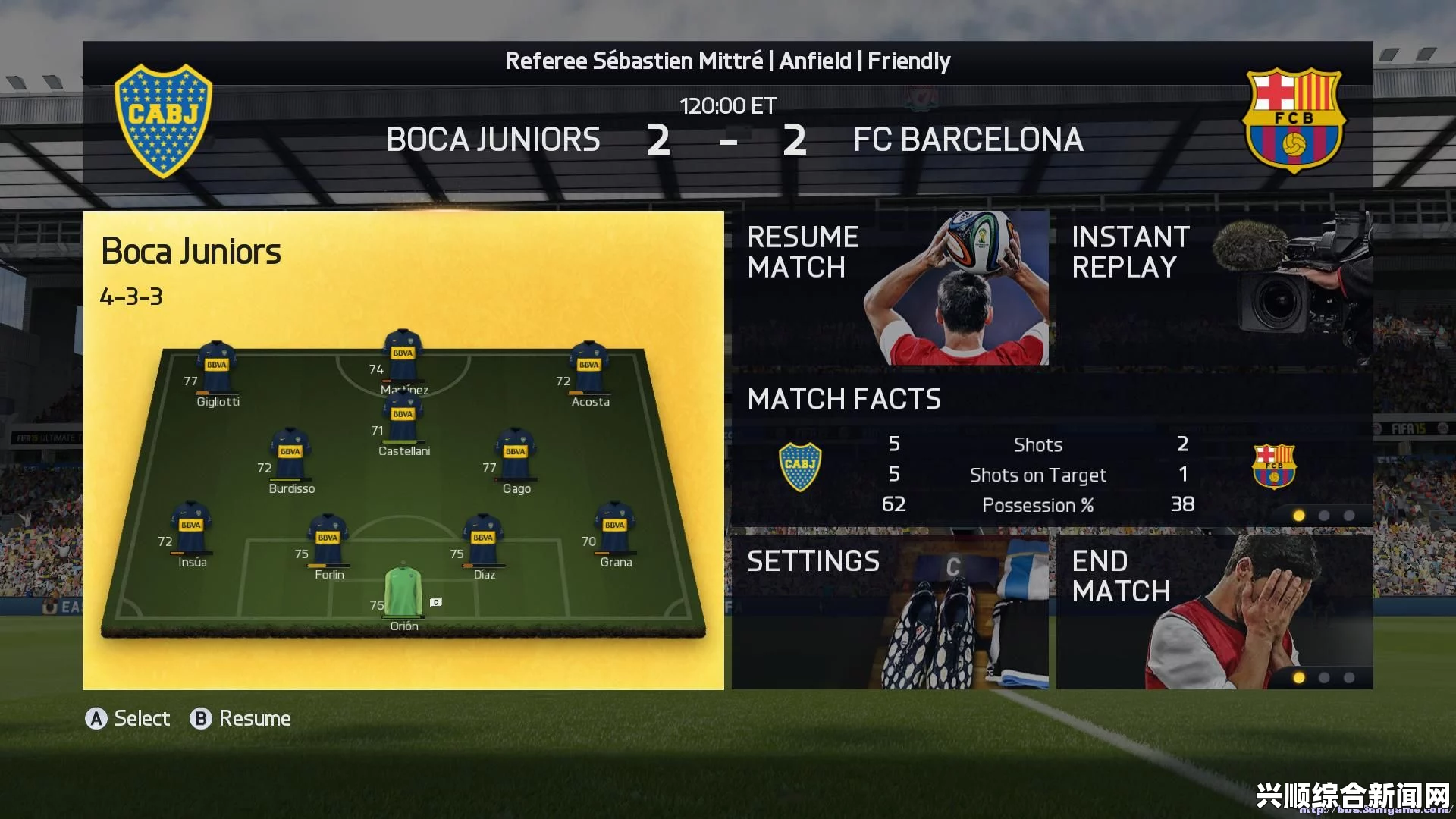 FIFA 15 巴塞罗那VS尤文图斯欧冠决赛解说视频