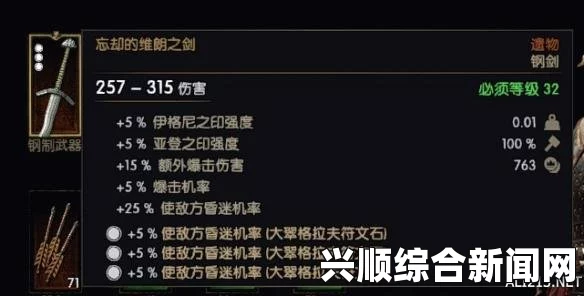 巫师3狂猎武器基本属性解析