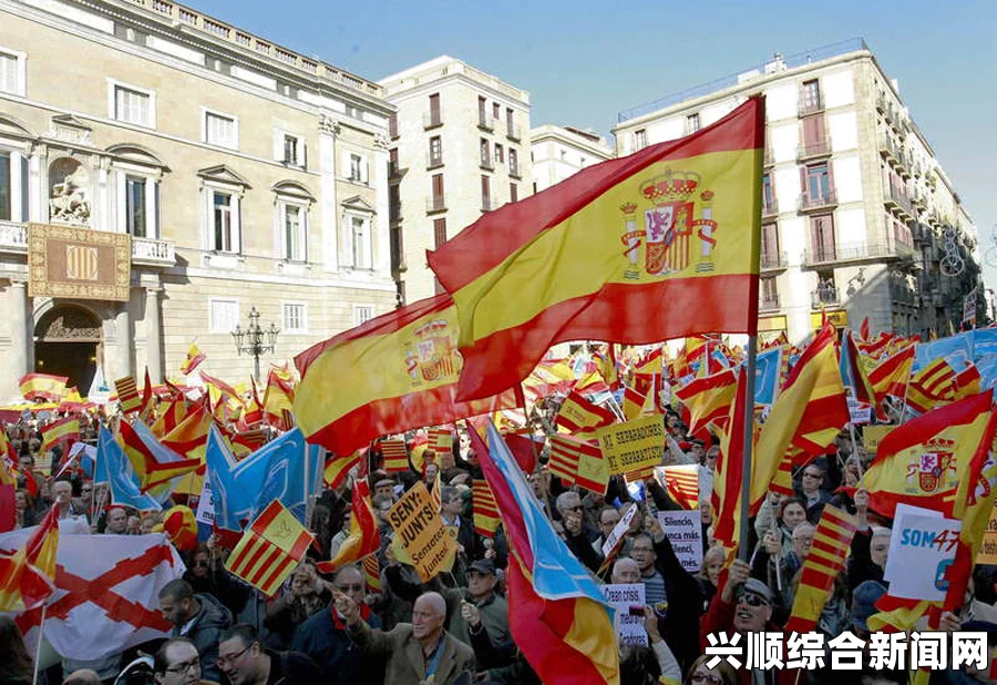 西班牙加泰罗尼亚独立公投日将近，巴塞罗那数万人游行