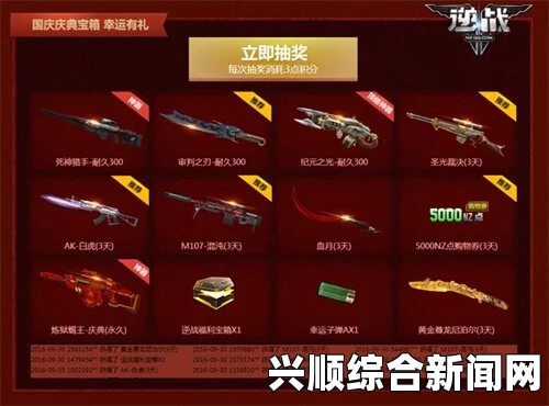 逆战惊情五周年庆典，永久道具任你选