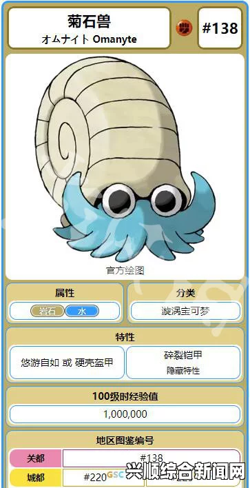 一，精灵宝可梦菊石兽概述